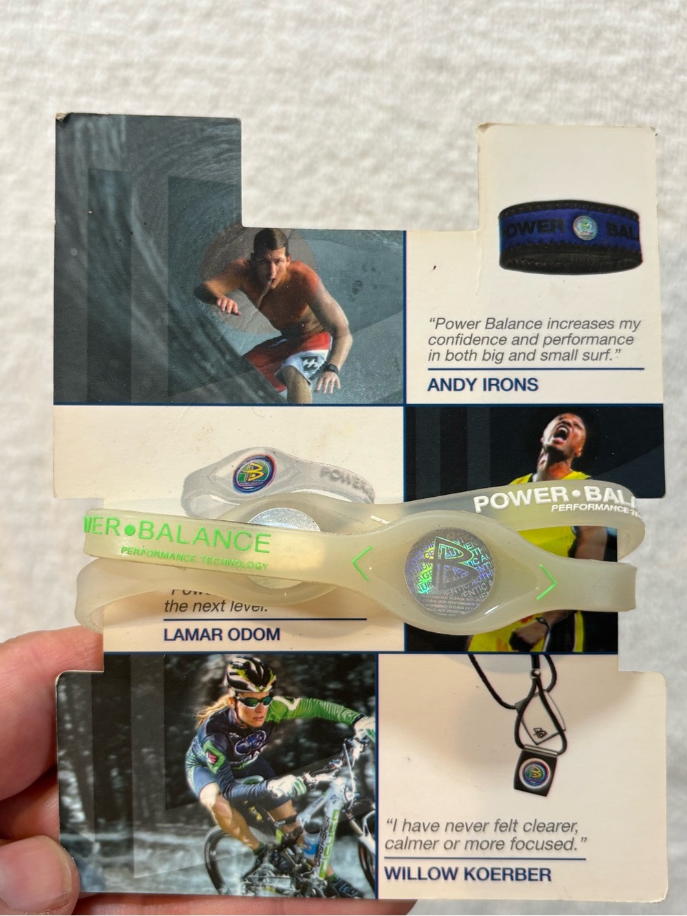 New Power Balance Hologram Silicone Wristband Clear Performance Sport NOS Y2K